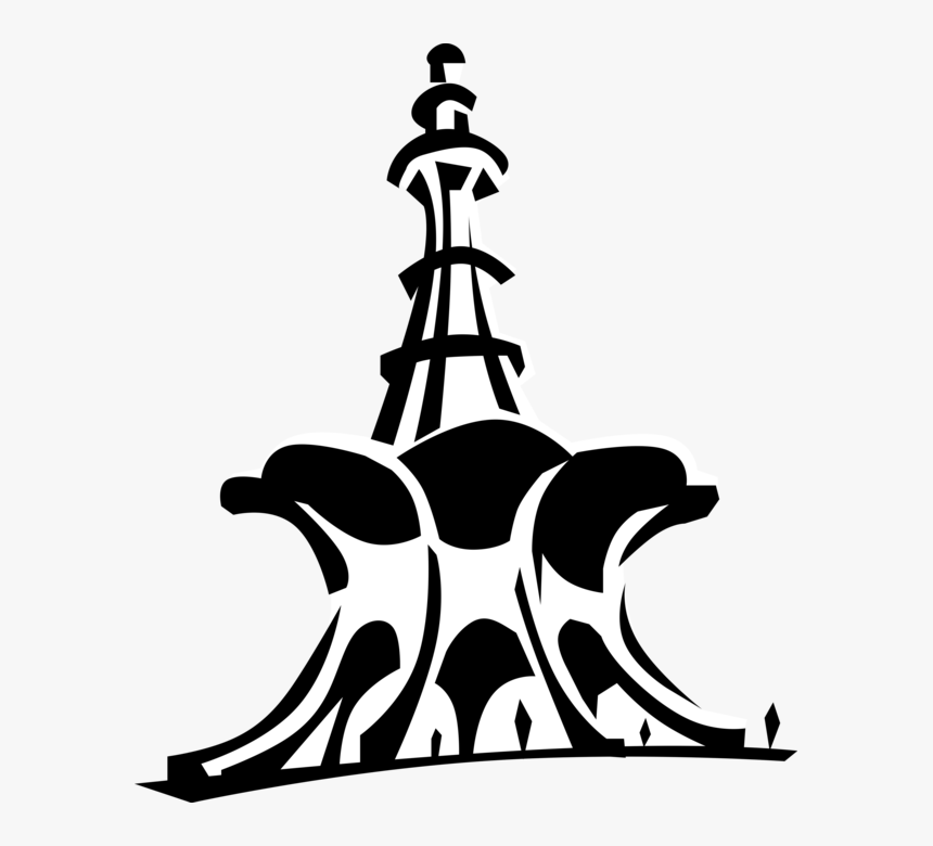 Vector Illustration Of Minar E Pakistan Pakistan Day - Minar E Pakistan Png, Transparent Png, Free Download
