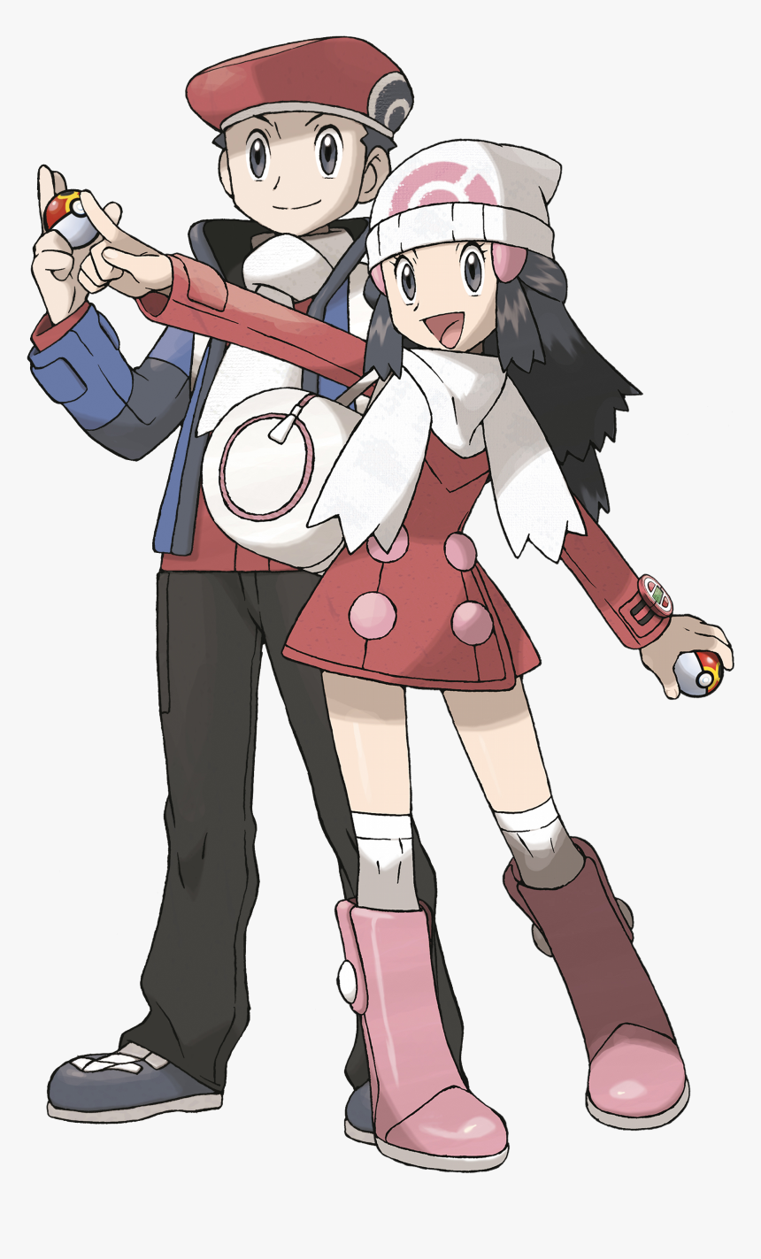 Koki Va Hikari , Png Download - Pokemon Dawn And Lucas, Transparent Png, Free Download