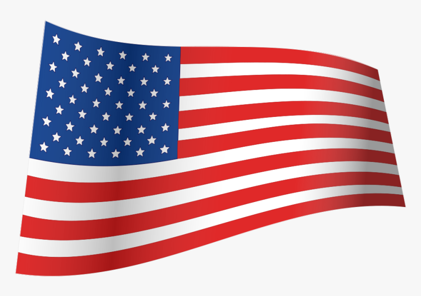 File - Us Flag - Iconic Waving - Svg - Transparent Background American Flag Png, Png Download, Free Download
