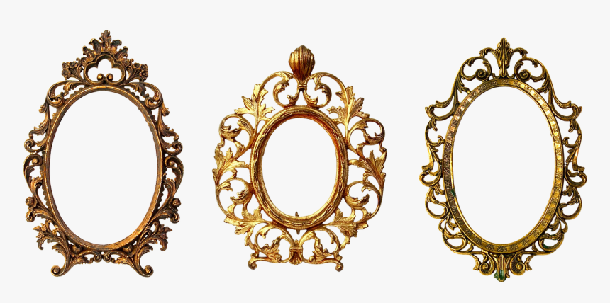 Frame Oval Wooden Frame Free Picture - Small Round Gold Frame Png, Transparent Png, Free Download