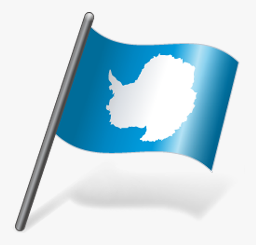 Antarctica Flag Gif , Png Download - Blue Flag With White Land, Transparent Png, Free Download