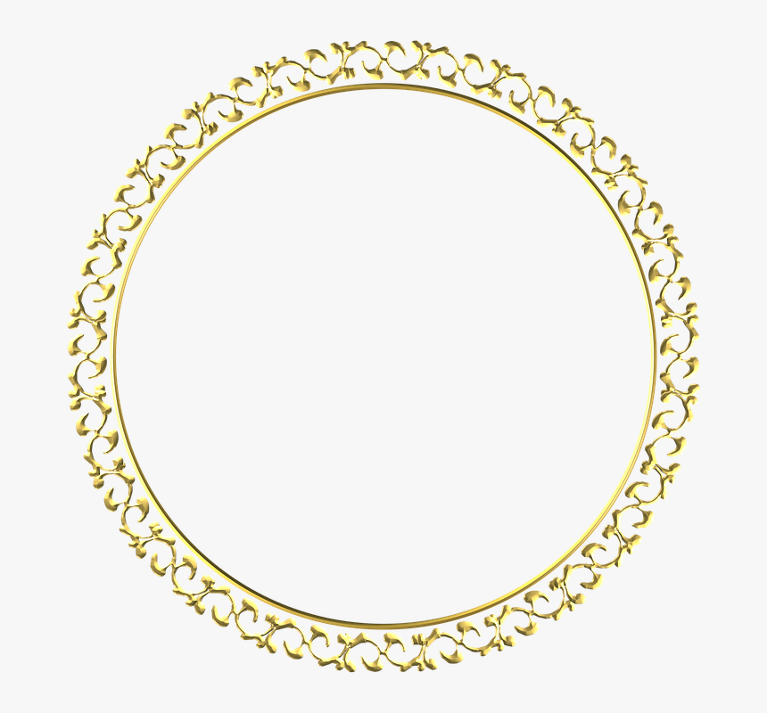 Gold, Frame, Round, Border, Decoration, Decor - Gold Frame Png Round, Transparent Png, Free Download