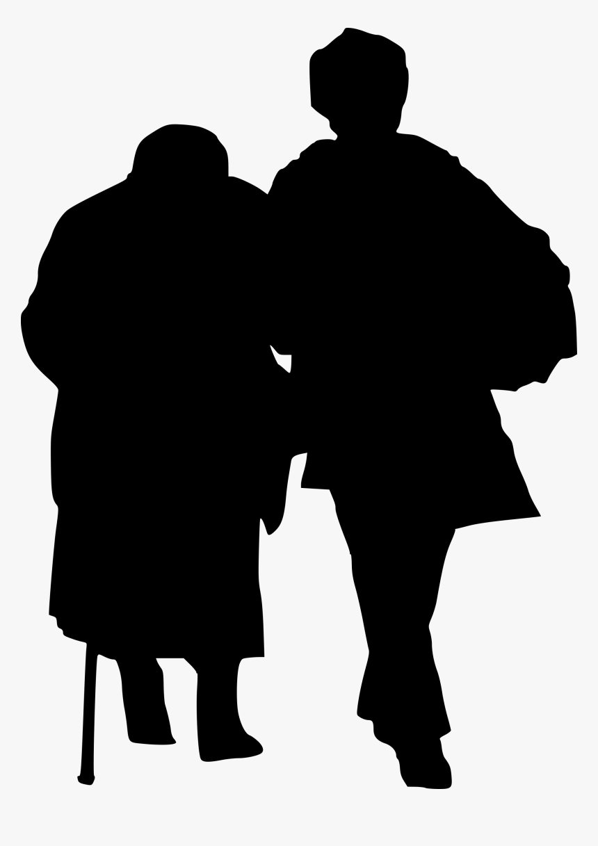 Senior Citizen Silhouette Png, Transparent Png, Free Download