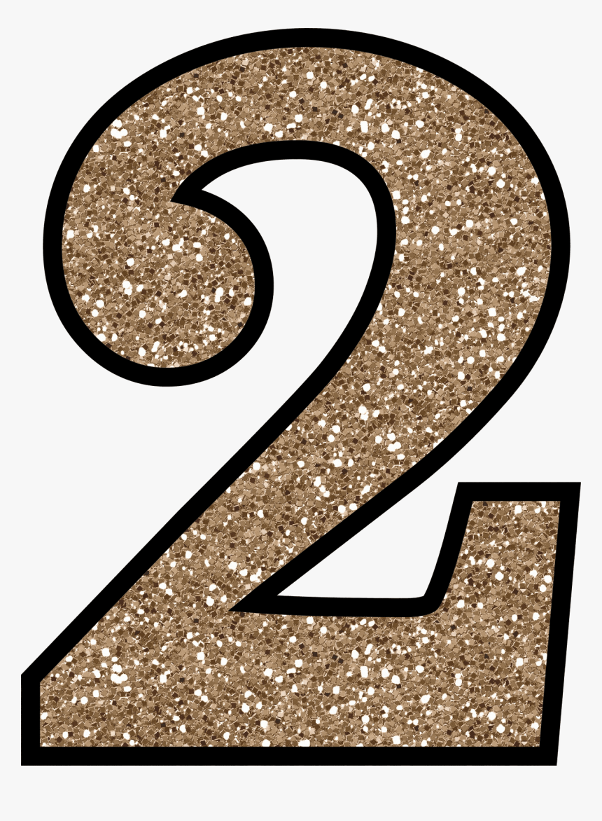 Number Digit 2 Png Transparent Images Transparent Backgrounds - Printable Glitter Numbers, Png Download, Free Download