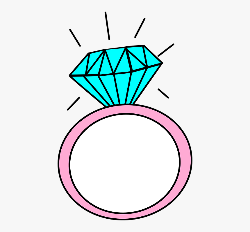Anillo, Dibujos Animados, Diamante, Grandes, Aislados - Diamond Ring Cartoon, HD Png Download, Free Download