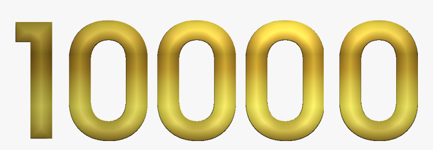 Golden Number 10000 - 10000, HD Png Download, Free Download