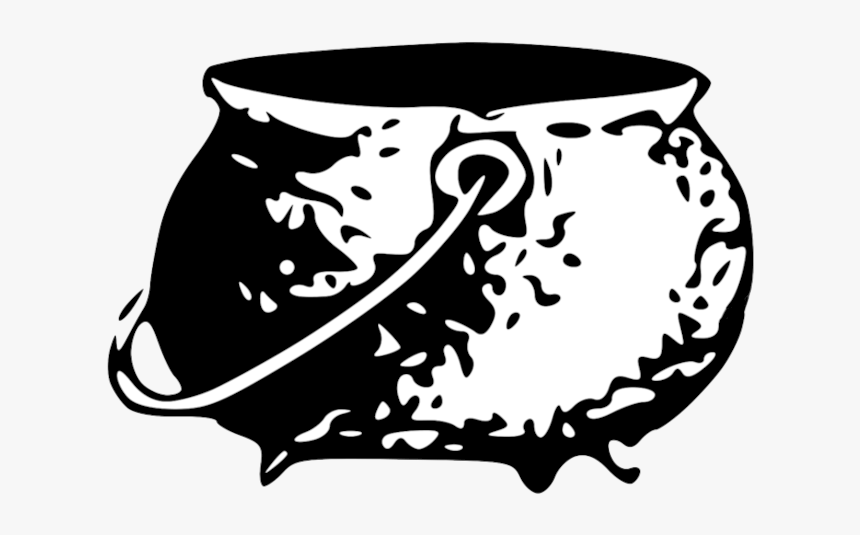 Cauldron Witchcraft Kitchen Clip Art - Cauldron Clipart Black And White, HD Png Download, Free Download