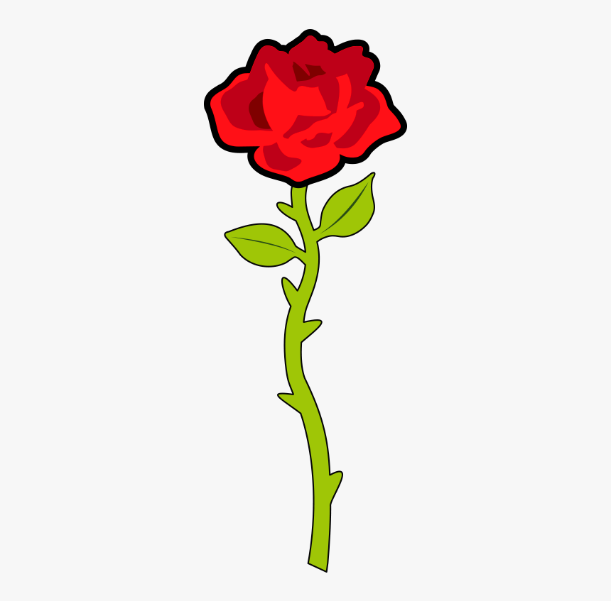 Single Rose Png Clipart - Transparent Background Rose Clipart, Png Download, Free Download