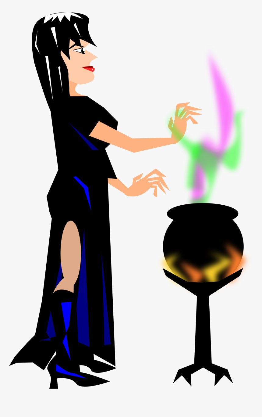 Witch With Cauldron Clip Arts - Magic Potion By Witches, HD Png Download, Free Download