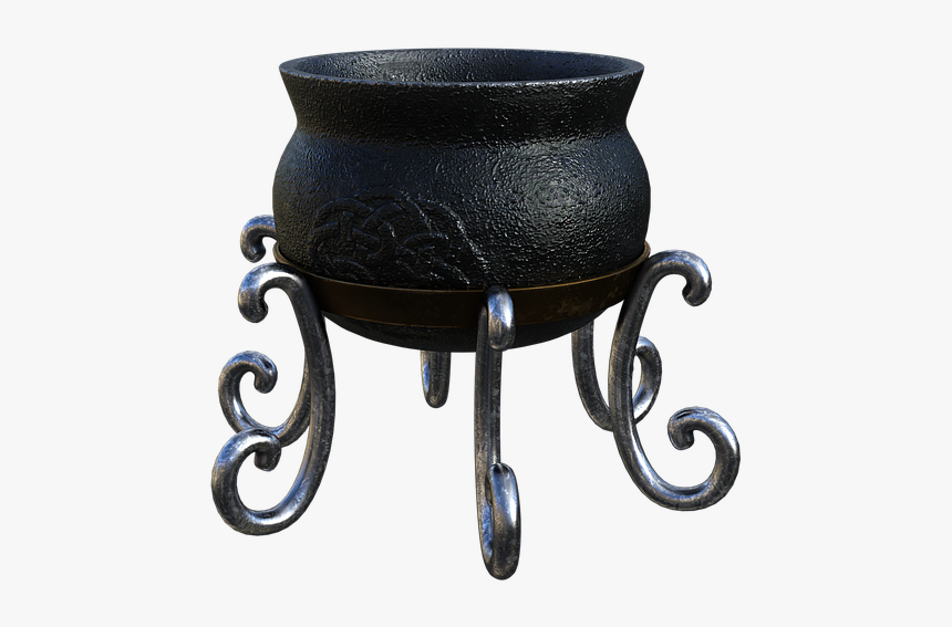 Cauldron, Flame, Fire, Potion, Heat, Smoke, Embers - Black Cauldron On Transparent Background, HD Png Download, Free Download