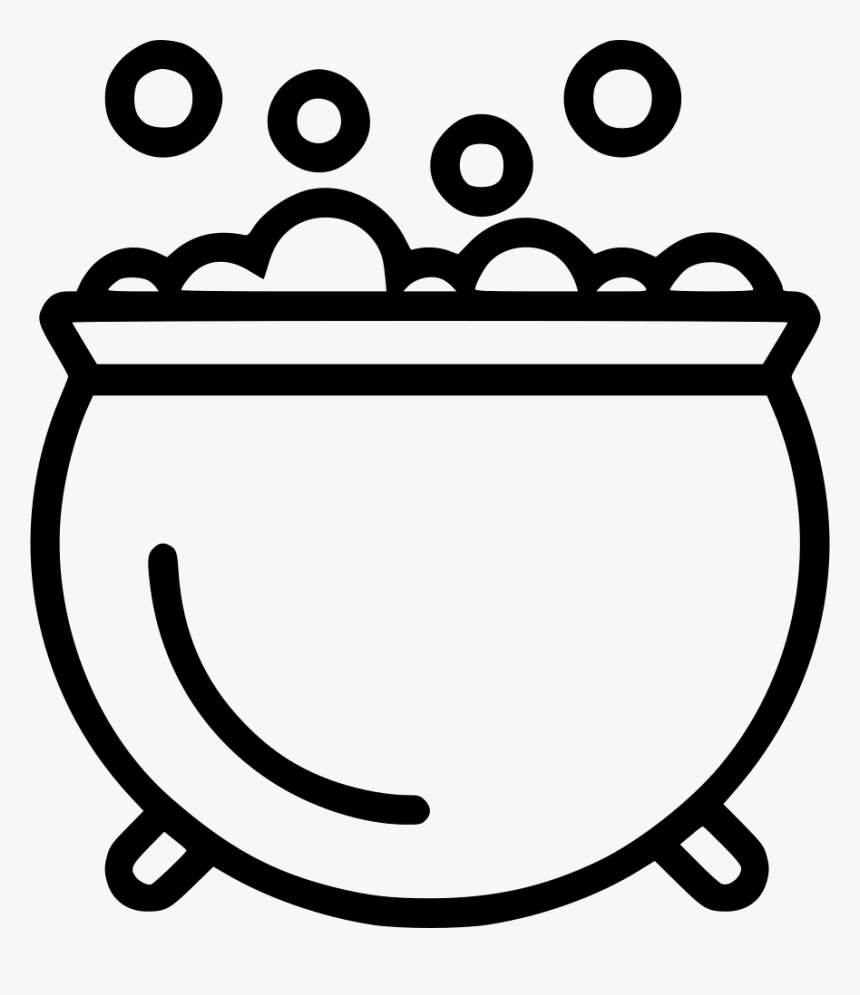 Cauldron Svg Outline - Draw A Bubbling Cauldron, HD Png Download, Free Download