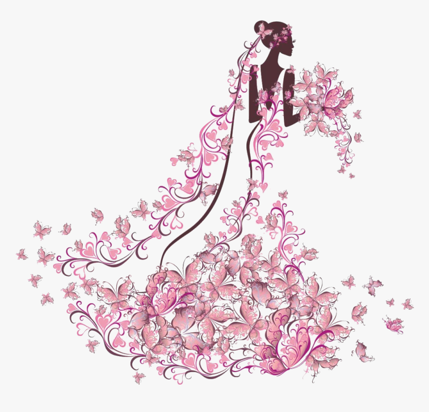 Bride Png Clipart Background - Wedding Pink Png, Transparent Png, Free Download