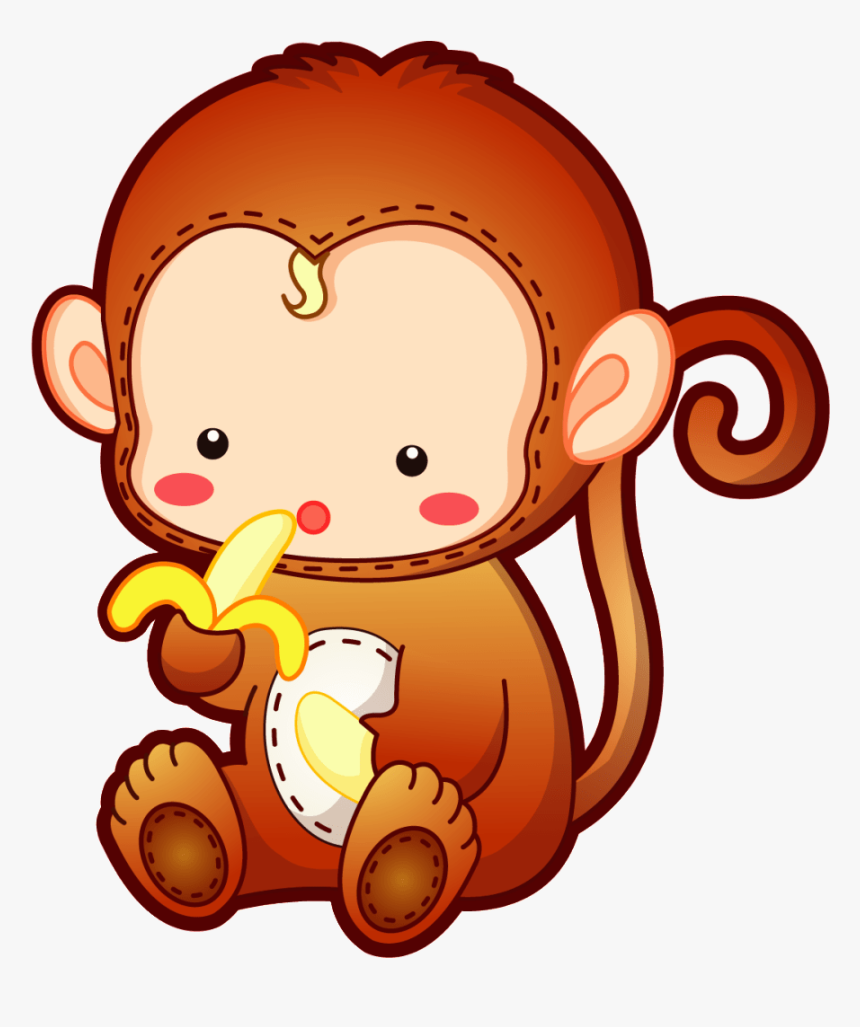 Monkey Cute Cartoon, HD Png Download, Free Download