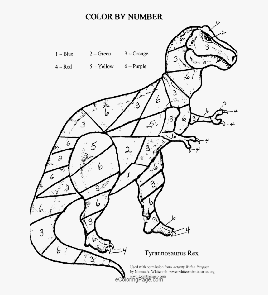 12 color by numbers coloring pages for kids dinosaur colour by number hd png download kindpng