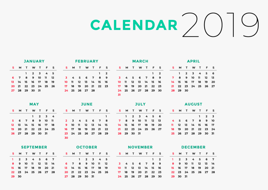 Calendar 2019 Png Free Commercial Use Image - Monte Carlo Resort And Casino, Transparent Png, Free Download