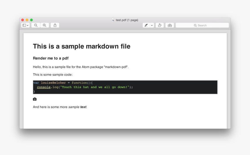 Markdown-pdf - Markdown To Pdf Node Js, HD Png Download, Free Download