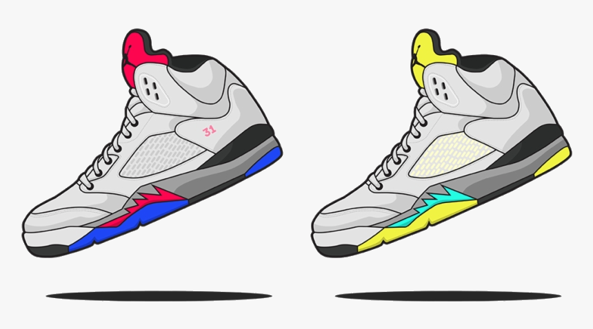 Jordan Clip Art Library Air Retro Vector Transparent - Air Jordan 4 Shoes Vector, HD Png Download, Free Download