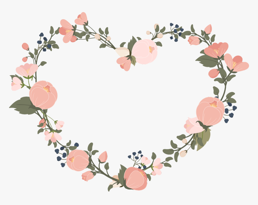 #frame #marco #flores #flower #hear #love #cute #corazon - Pastel Flower Vector Png, Transparent Png, Free Download