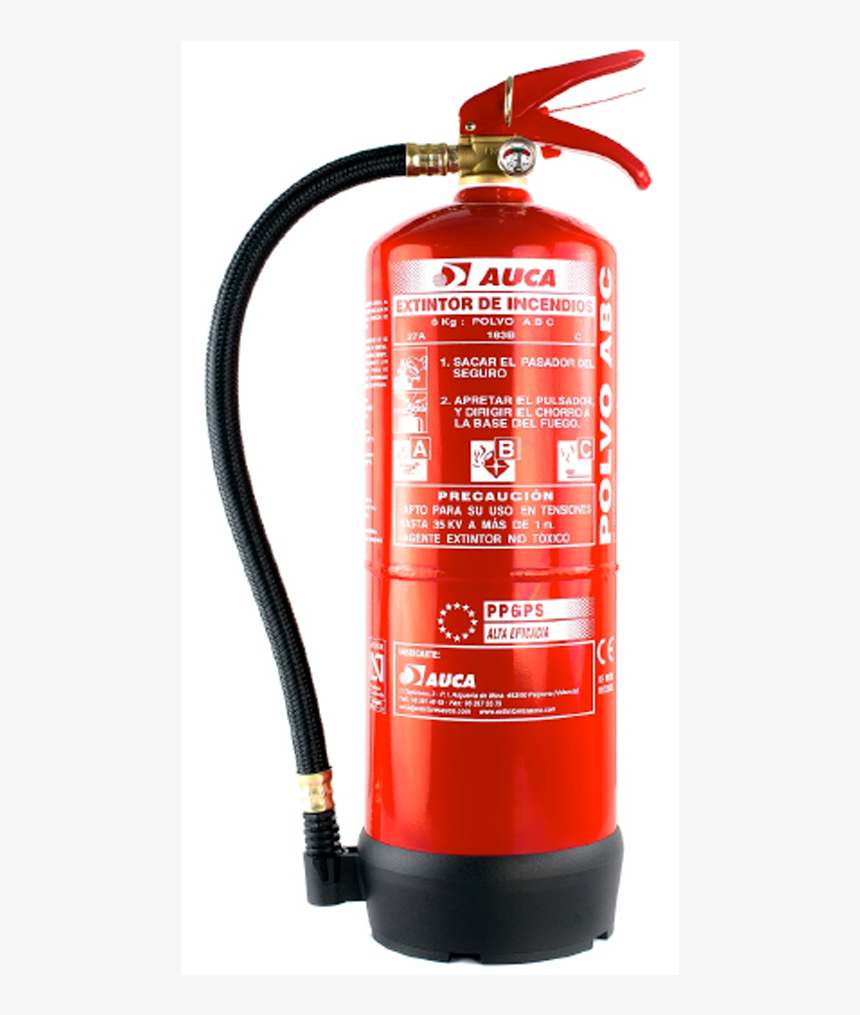 Extintor De 6 Kg De Polvo Pp6ps - Extintor Rojo Png, Transparent Png, Free Download