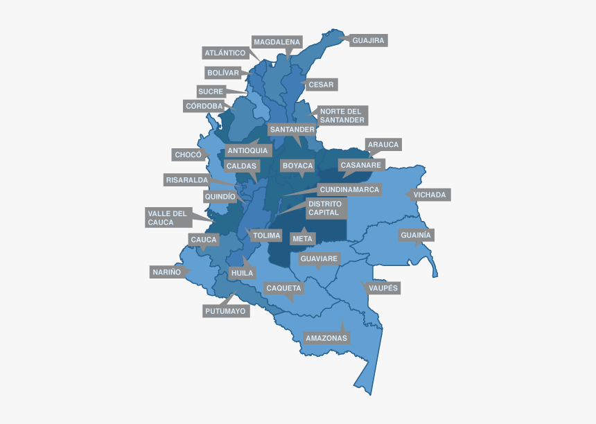 Mapa De Colombia Vector, HD Png Download, Free Download