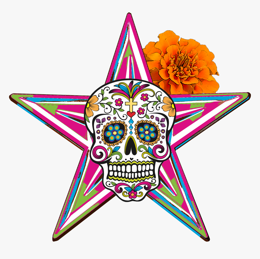 Barnstar Día De Los Muertos - Mexican Skull Vector Png, Transparent Png, Free Download