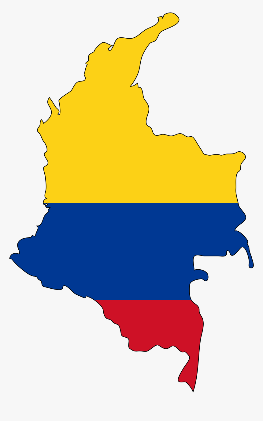Colombia Flag Map, HD Png Download, Free Download