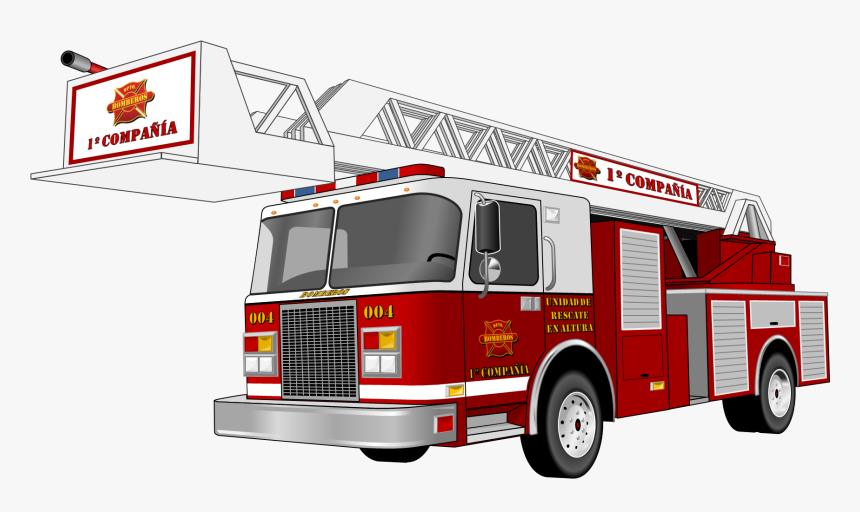 Camión De Bomberos 04 - Camion De Bomberos .png, Transparent Png, Free Download