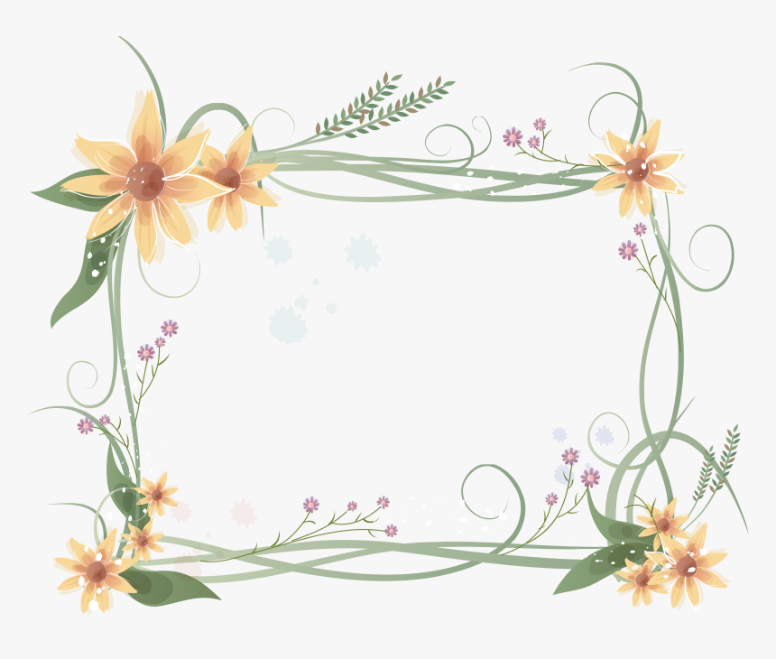 Floral Frame Png - Photoshop, Transparent Png, Free Download