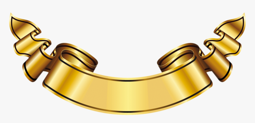 Gold Ribbon Cliparts - Logo Banner Png, Transparent Png, Free Download
