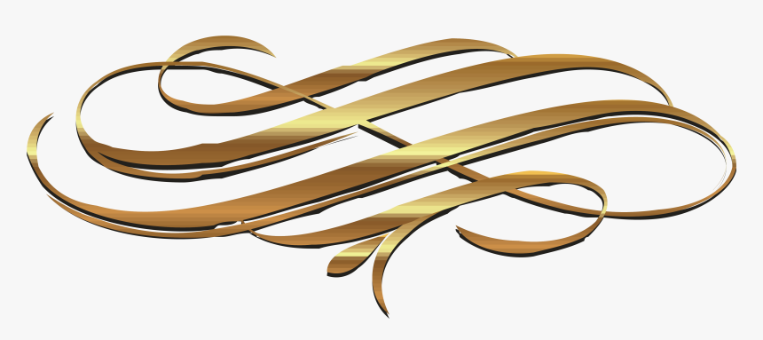 Euclidean Gold Ribbon Transprent Png Free Download - Gold Ribbon Hd Vector, Transparent Png, Free Download
