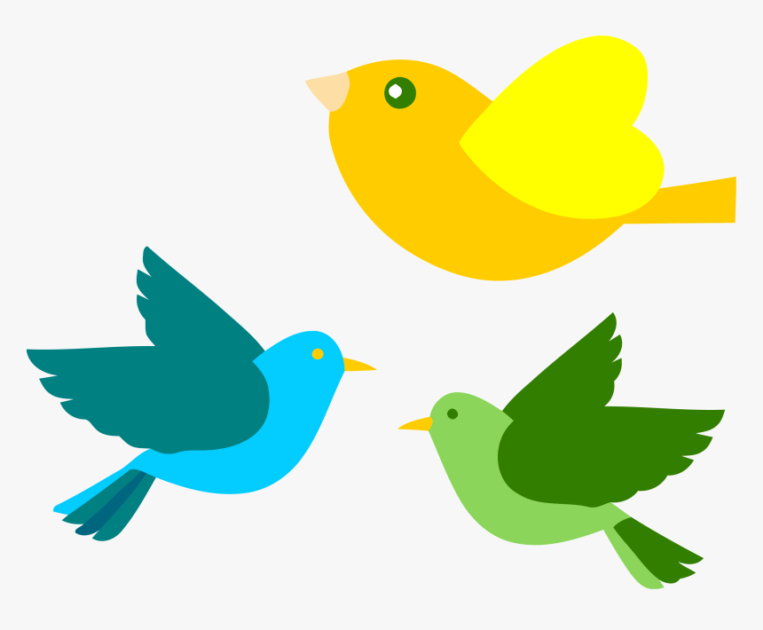 Clip Art Bird Vector Art - Cute Flying Bird Clipart, HD Png Download, Free Download