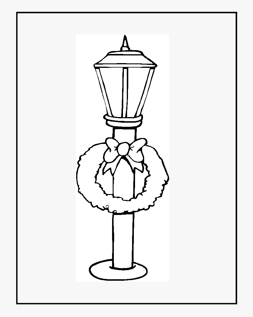 Christmas Lamp Post Coloring Page, HD Png Download, Free Download