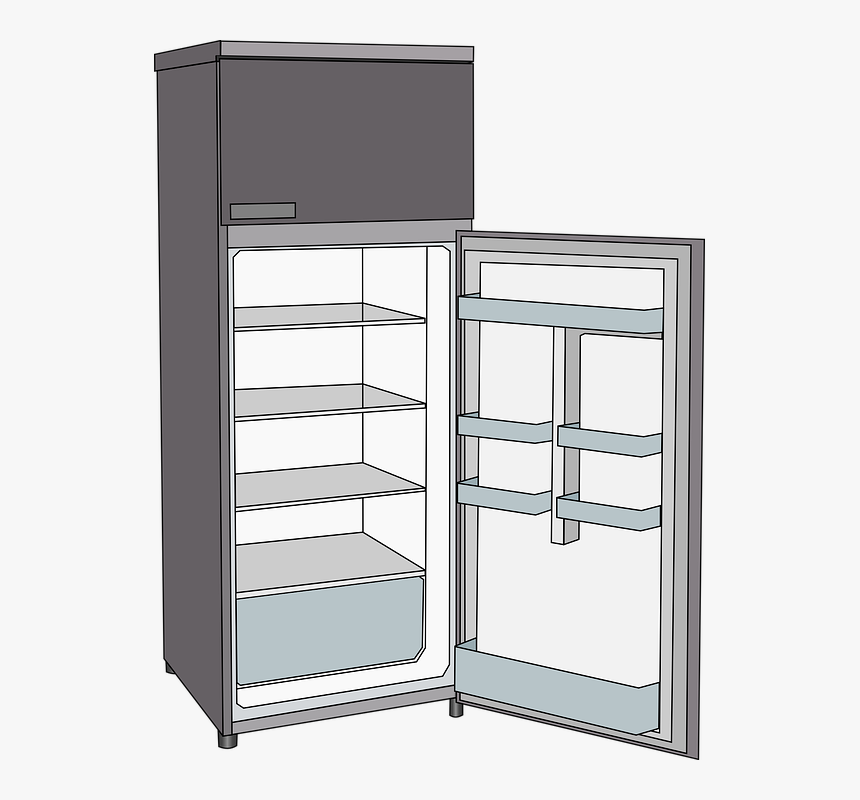 Refrigerador, Nevera, Refrigeración, Frío, Congelador - Open Refrigerator Drawing, HD Png Download, Free Download