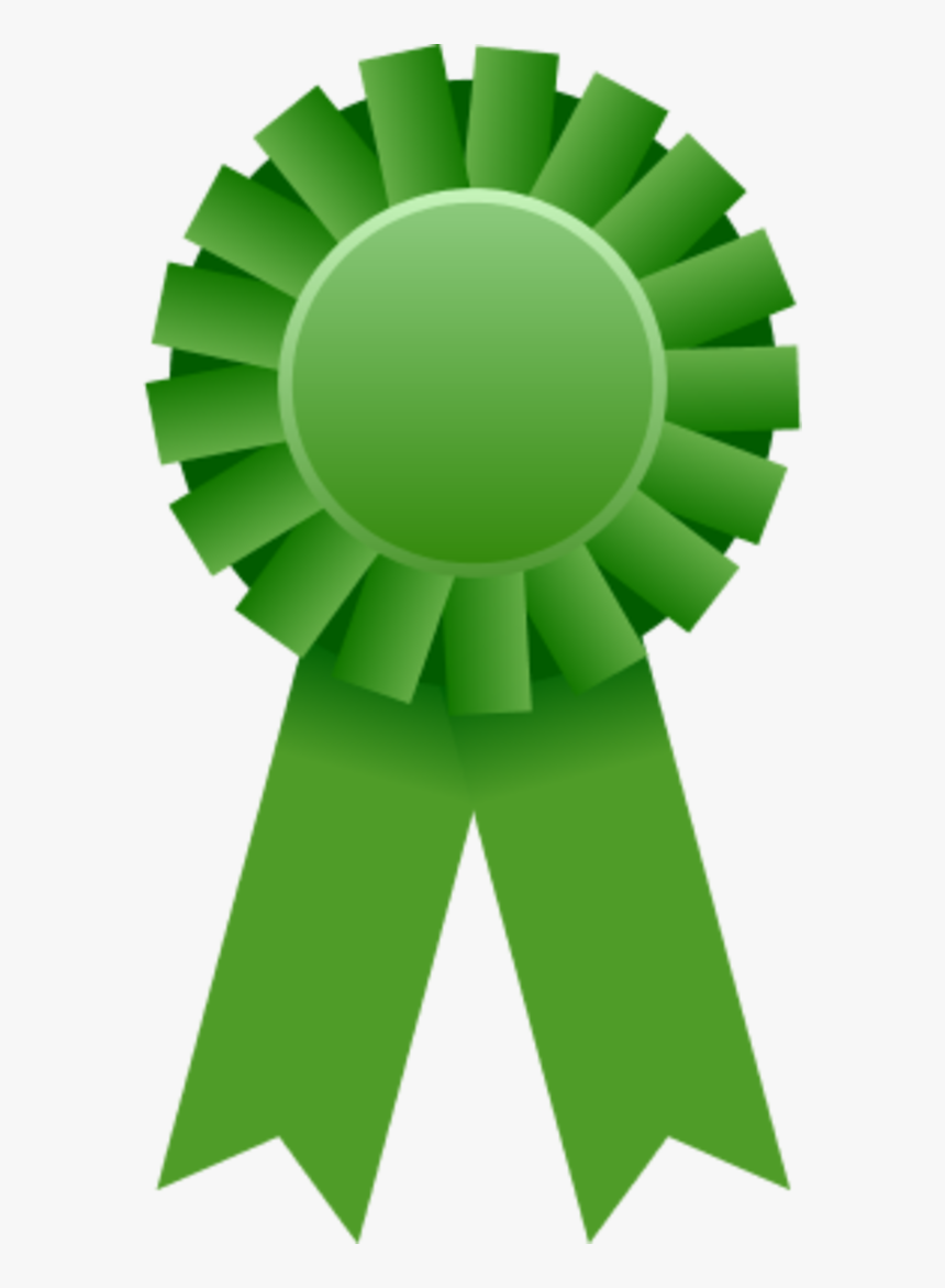 Award Ribbon Vector Png - Ribbon For Recognition Green, Transparent Png, Free Download