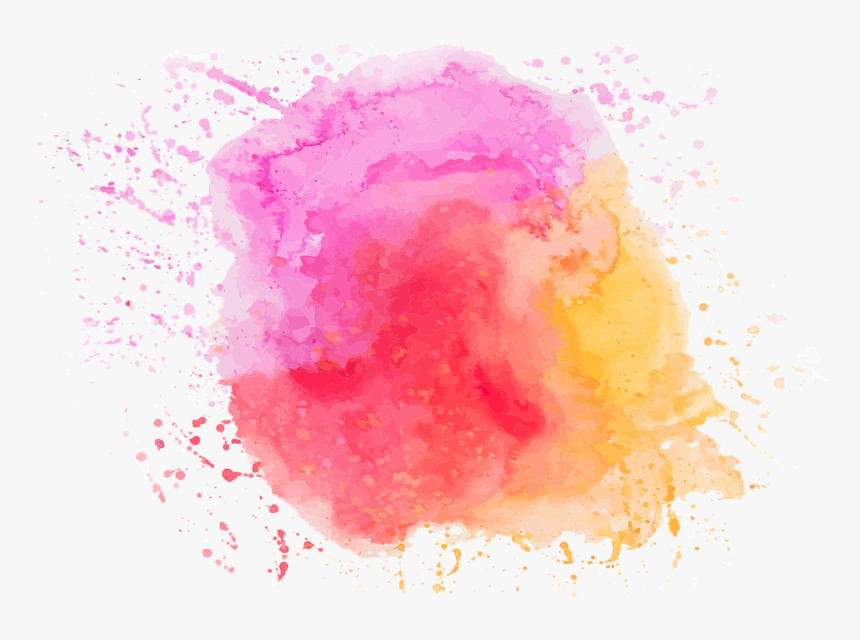 Aquarela, Rosa, Laranja, Vermelho, Nublado - Watercolor Vector Orange Pink, HD Png Download, Free Download