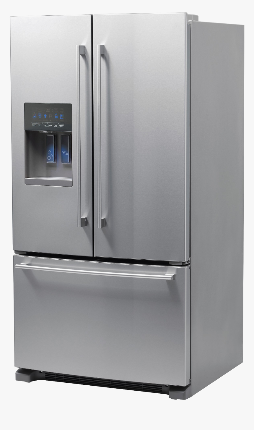 Silver Double Door Fridge, HD Png Download, Free Download