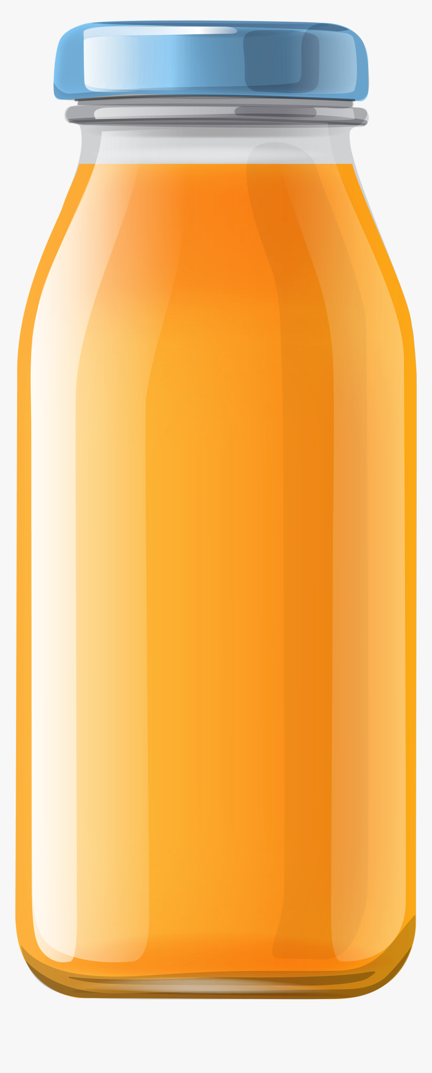 Orange Juice Bottle Png Clipart - Apple Juice Bottle Clipart, Transparent Png, Free Download