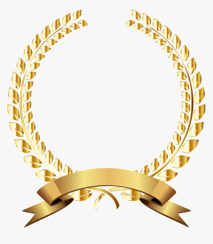 Golden Laurel Wreath Free Picture - Gold Laurel Wreath No Background, HD Png Download, Free Download