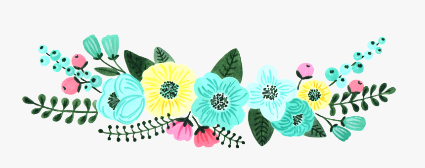 Floral Mint Green Design, HD Png Download, Free Download