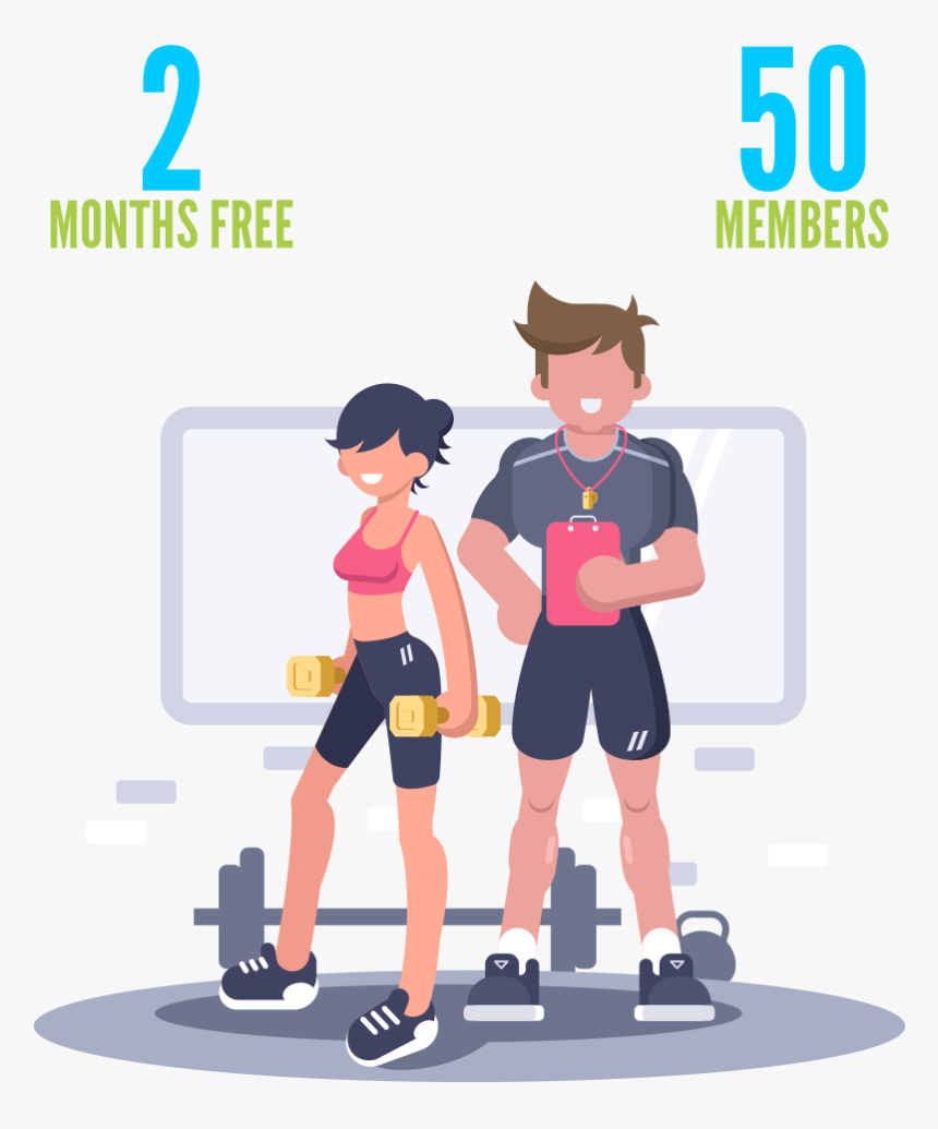 Flow Premier Fitness In The Heart Of Ⓒ - Personal Trainer Illustration, HD Png Download, Free Download