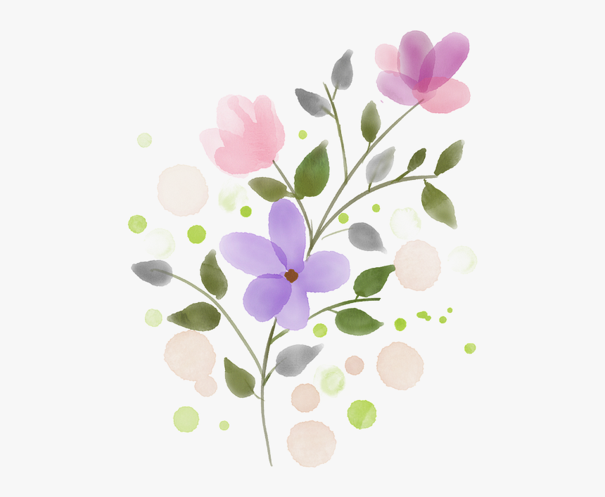 Primavera, Aquarela Flores, Aquarela, Floral, Recados - Watercolor Flower Painting, HD Png Download, Free Download