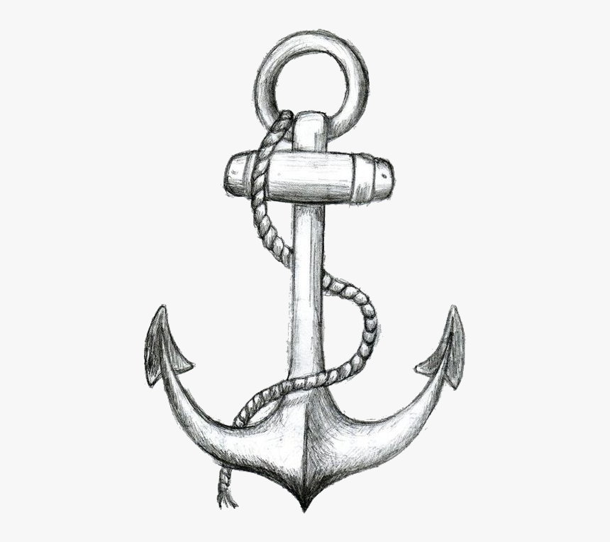 #ancla #blancoynegro #tumblr #freetoedit - Drawings Anchor, HD Png Download, Free Download