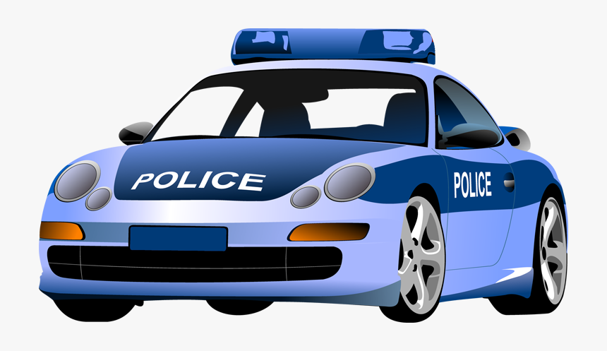 Transparent Police Car - Police Car Blue Clipart, HD Png Download, Free Download