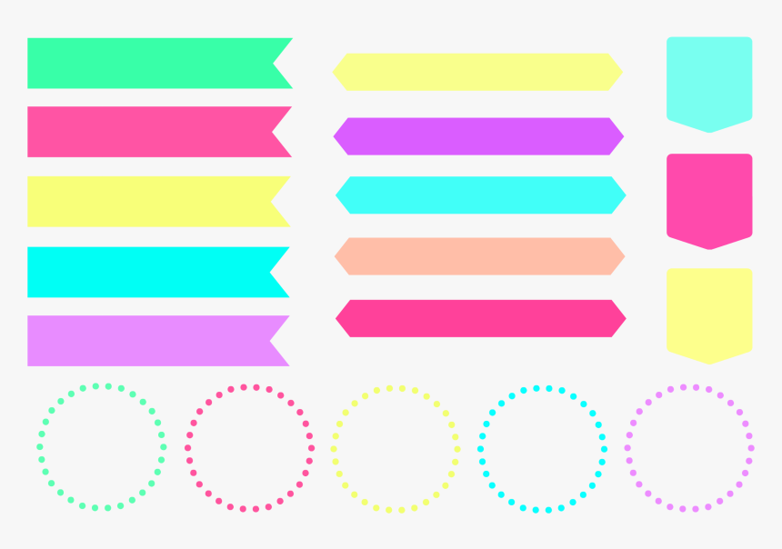 Candy Coloured Clip Art For Free Download - Banner Flag Clipart Free, HD Png Download, Free Download