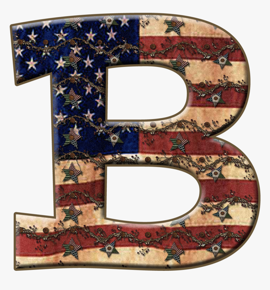 Letter B Png - American Flag Letter B, Transparent Png, Free Download