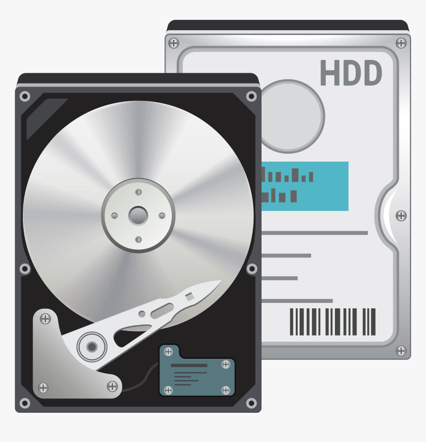 Hard Disk Drive Hdd Png Clipart - Komputer Z Czego Się Składa, Transparent Png, Free Download