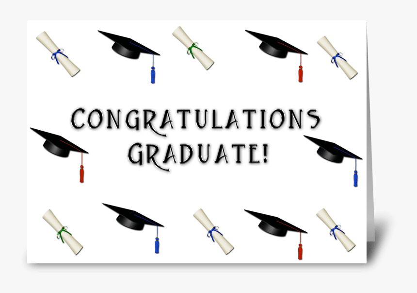 Graduation Caps, Diploma Border Greeting Card - Marking Tools, HD Png Download, Free Download