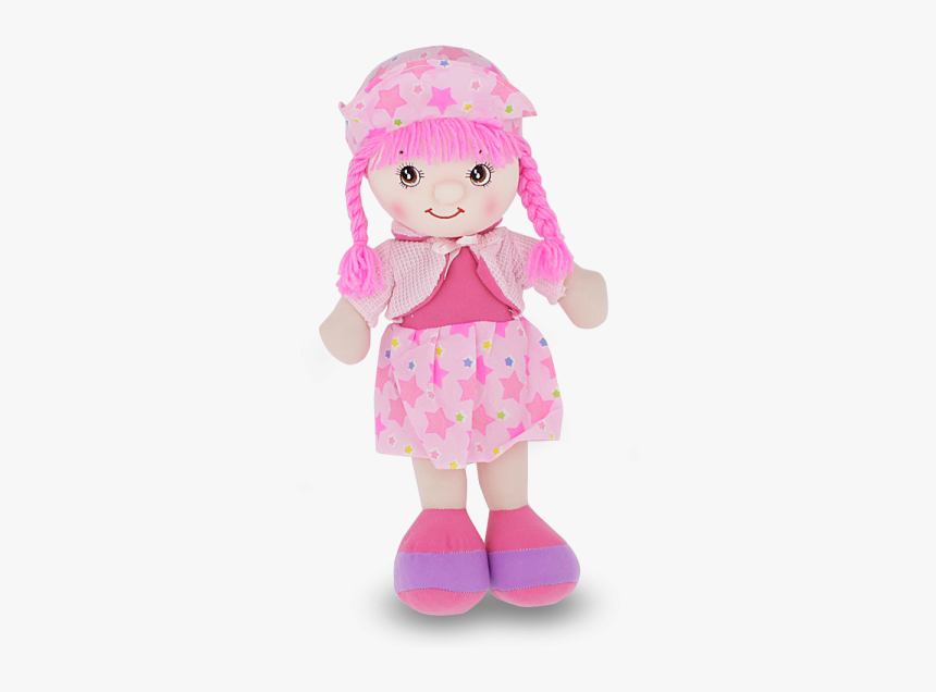 Mw11128rs Boneca De Pano 40 Cm Com Colete Rosa - Doll, HD Png Download, Free Download