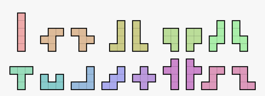 5-block Tetris Pieces - Pentominoes Svg, HD Png Download, Free Download