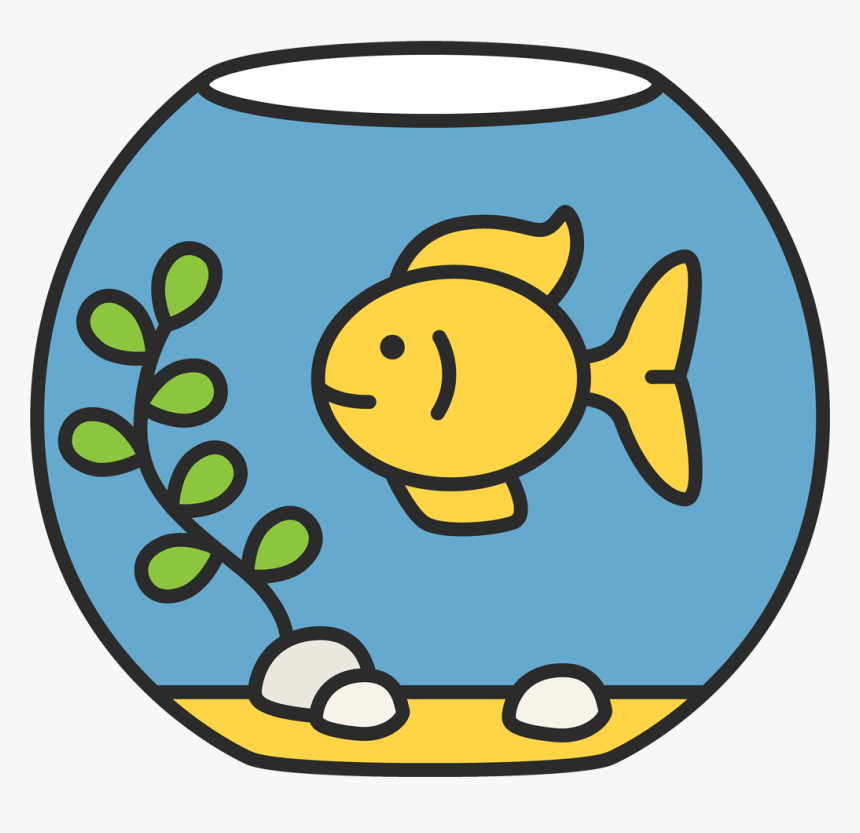 Fish Bowl - Fish Bowl Outline Png, Transparent Png, Free Download